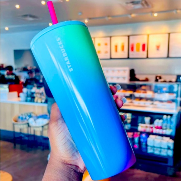 Starbucks Ombre Technicolor Paint Cup Stainless Steel Tumbler Venti New 2023 - Picture 3 of 10
